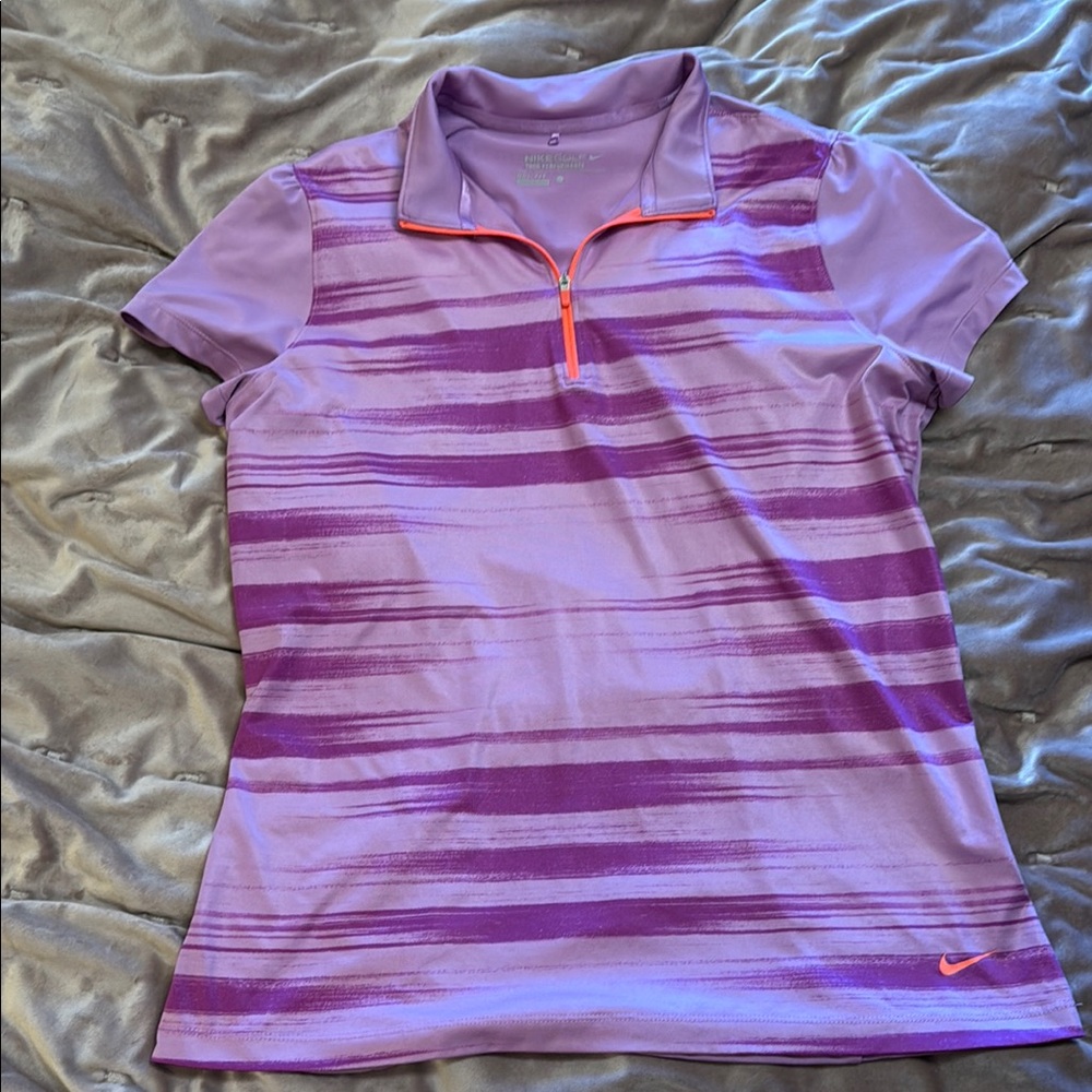 Nike Golf Lavender Striped Polo